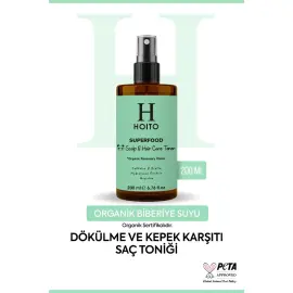 Hoito Superfood Scalp Hair Care Toner Organic Rosemary Water - Biberiye Suyu 200ml - 4