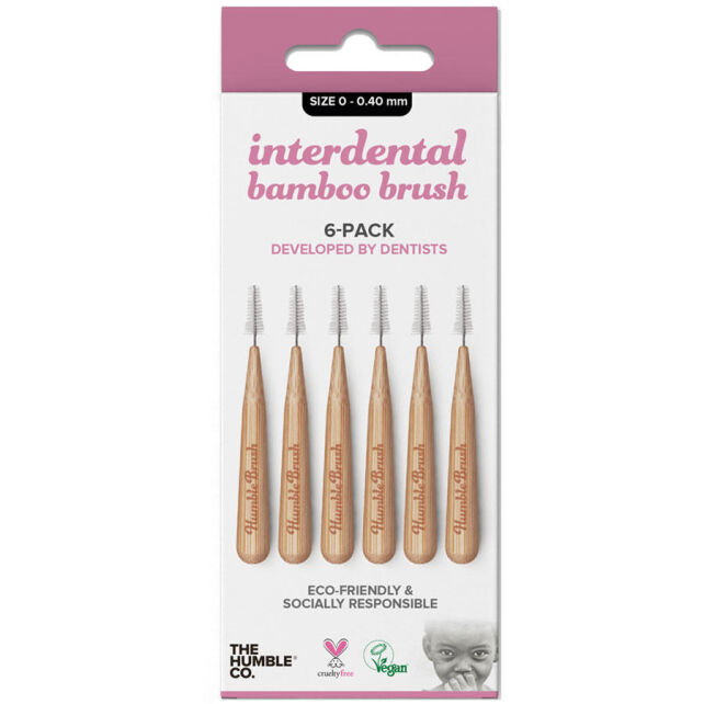 Humble Brush Bamboo Interdental Brush - Arayüz Fırçası No:0 (O.40 mm) Purple Humble Brush Bamboo Interdental Brush - Arayüz Fırçası No:0 (O.40 mm) Purple