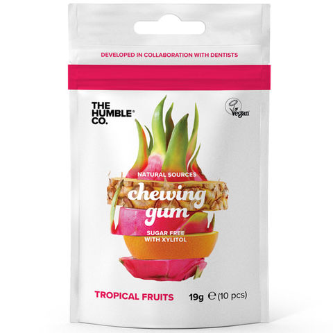 Humble Brush Chewing Gum All Natural %100 Doğal Şekersiz Sakız - Tropikal Meyve Humble Brush Chewing Gum All Natural %100 Doğal Şekersiz Sakız - Tropikal Meyve
