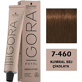 Igora Royal Absolutes Permanet Anti-Age Saç Boyası No: 7-460 Kumral Bej Çikolata 60ml - Igora