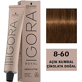 Igora Royal Absolutes Permanet Anti-Age Saç Boyası No: 8-60 Açık Kumral Çikolata Doğal 60ml - Igora