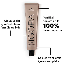 Igora Royal Absolutes Permanet Anti-Age Saç Boyası No: 9-50 Sarı Yoğun Altın 60ml - 3