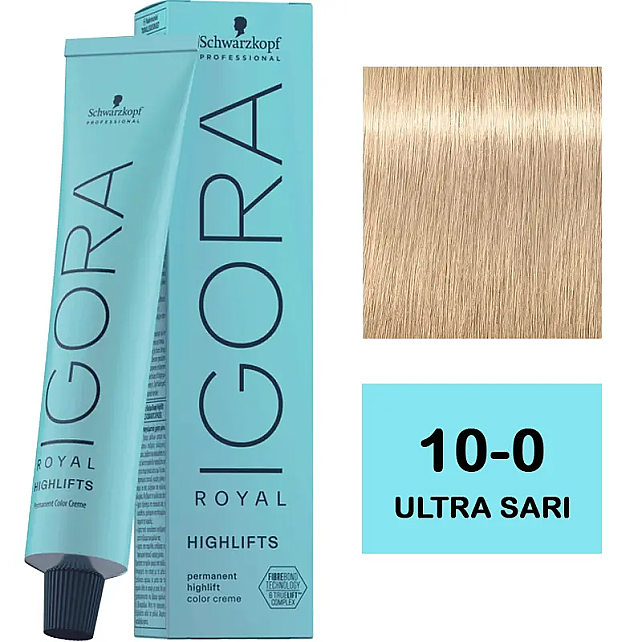 Igora Royal Highlifts Permanet Color Creme - Saç Boyası No: 10-0 Ultra Sarı 60ml - 1
