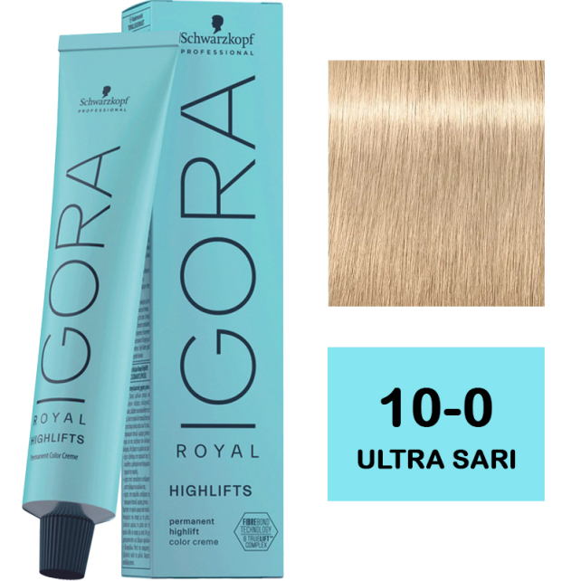 Igora Royal Highlifts Permanet Color Creme - Saç Boyası No: 10-0 Ultra Sarı 60ml - 1