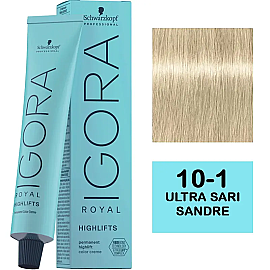 Igora Royal Highlifts Permanet Color Creme - Saç Boyası No: 10-1 Ultra Sarı Sandre 60ml - Igora