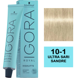 Igora Royal Highlifts Permanet Color Creme - Saç Boyası No: 10-1 Ultra Sarı Sandre 60ml - Igora