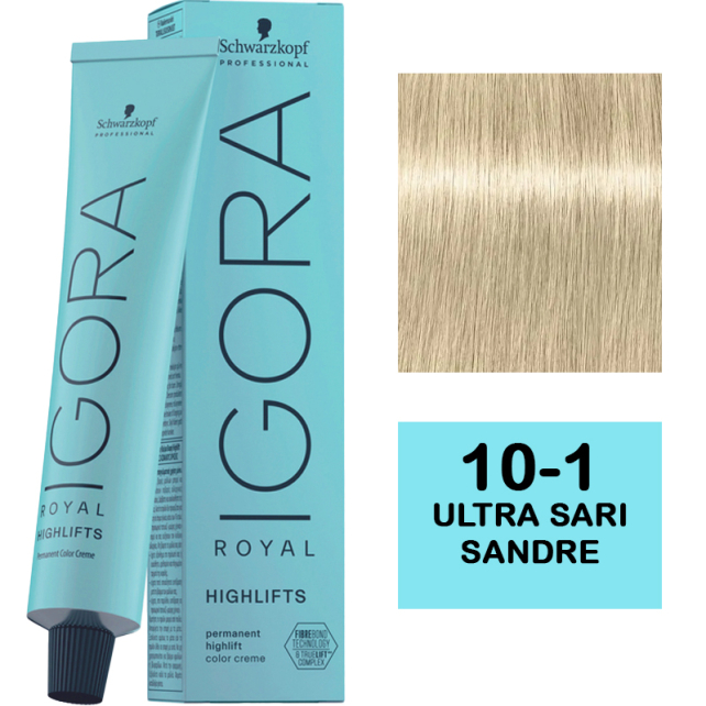 Igora Royal Highlifts Permanet Color Creme - Saç Boyası No: 10-1 Ultra Sarı Sandre 60ml - 1