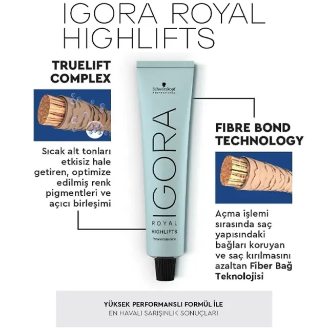 Igora Royal Highlifts Permanet Color Creme - Saç Boyası No: 10-4 Ultra Sarı Bej 60ml - 3