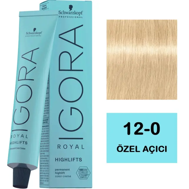 Igora Royal Highlifts Permanet Color Creme - Saç Boyası No: 12-0 Özel Açıcı 60ml - 1
