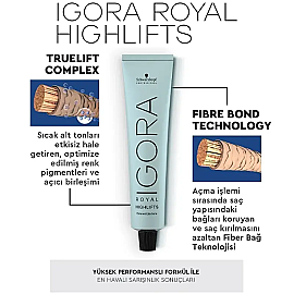 Igora Royal Highlifts Permanet Color Creme - Saç Boyası No: 12-1 Özel Açıcı Sandre 60ml - 3