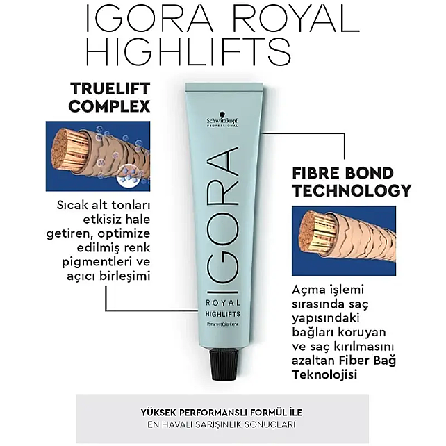 Igora Royal Highlifts Permanet Color Creme - Saç Boyası No: 12-19 Özel Açıcı - Sandre Viyole 60ml - 3