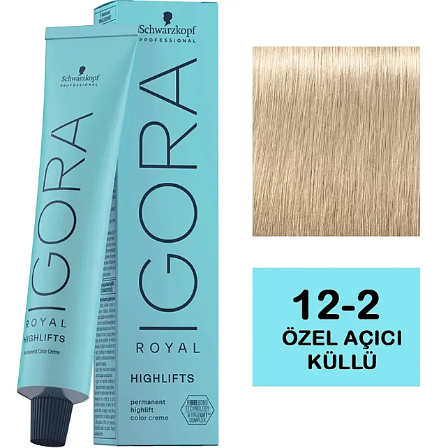 Igora Royal Highlifts Permanet Color Creme - Saç Boyası No: 12-2 Özel Açıcı Küllü 60ml - 1