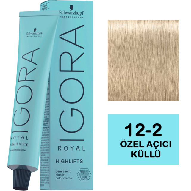 Igora Royal Highlifts Permanet Color Creme - Saç Boyası No: 12-2 Özel Açıcı Küllü 60ml - 1