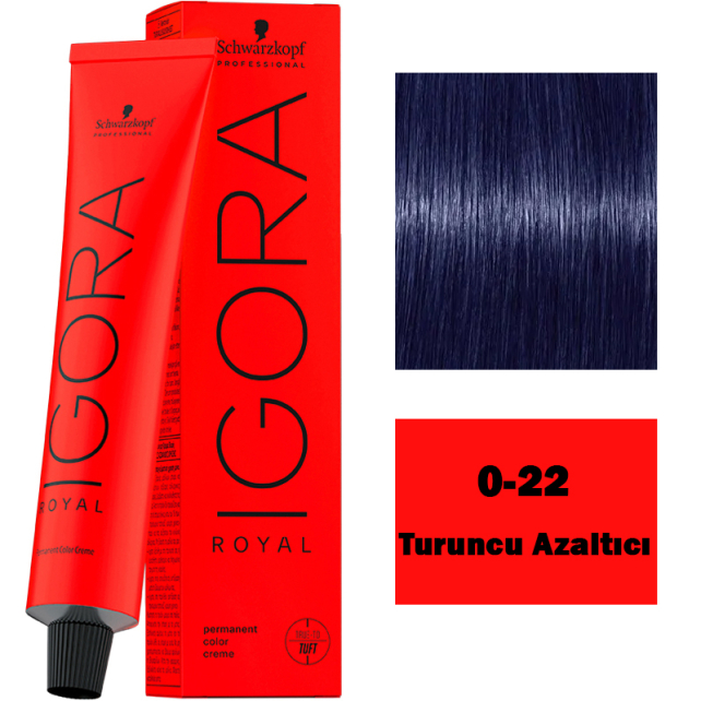 Igora Royal Permanet Color Creme - Saç Boyası No: 0-22 Turuncu Azaltıcı 60ml - 1