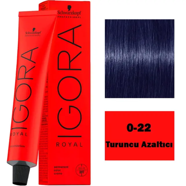 Igora Royal Permanet Color Creme - Saç Boyası No: 0-22 Turuncu Azaltıcı 60ml - 1