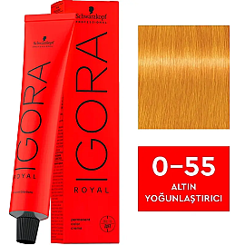 Igora Royal Permanet Color Creme - Saç Boyası No: 0-55 Altın Yoğunlaştırıcı 60ml - Igora