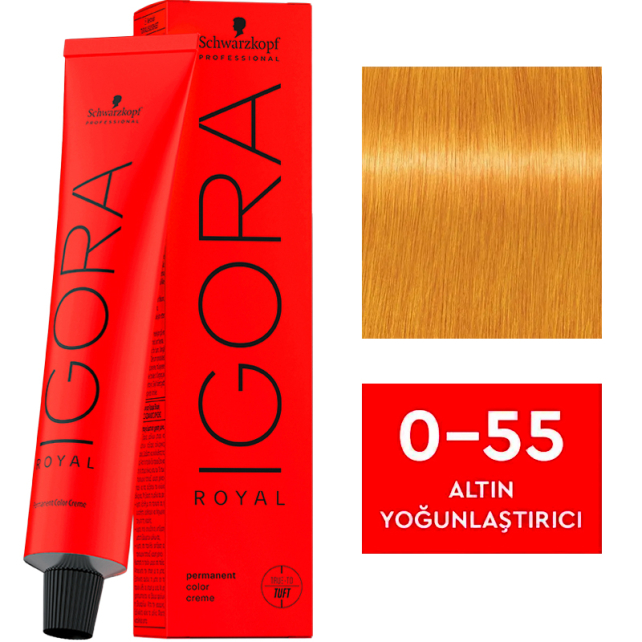 Igora Royal Permanet Color Creme - Saç Boyası No: 0-55 Altın Yoğunlaştırıcı 60ml - 1