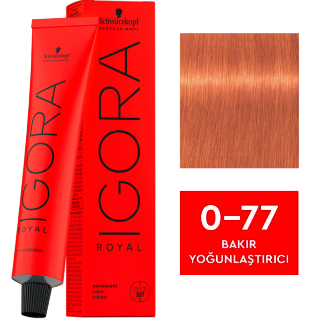 Igora Royal Permanet Color Creme - Saç Boyası No: 0-77 Bakır Yoğunlaştırıcı 60ml - 1
