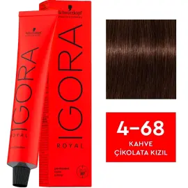 Igora Royal Permanet Color Creme - Saç Boyası No: 4-68 Kahve Çikolata Kızıl 60ml - 1