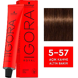 Igora Royal Permanet Color Creme - Saç Boyası No: 5-57 Açık Kahve Altın Bakır 60ml - Igora