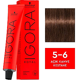 Igora Royal Permanet Color Creme - Saç Boyası No: 5-6 Açık Kahve Kestane 60ml - Igora