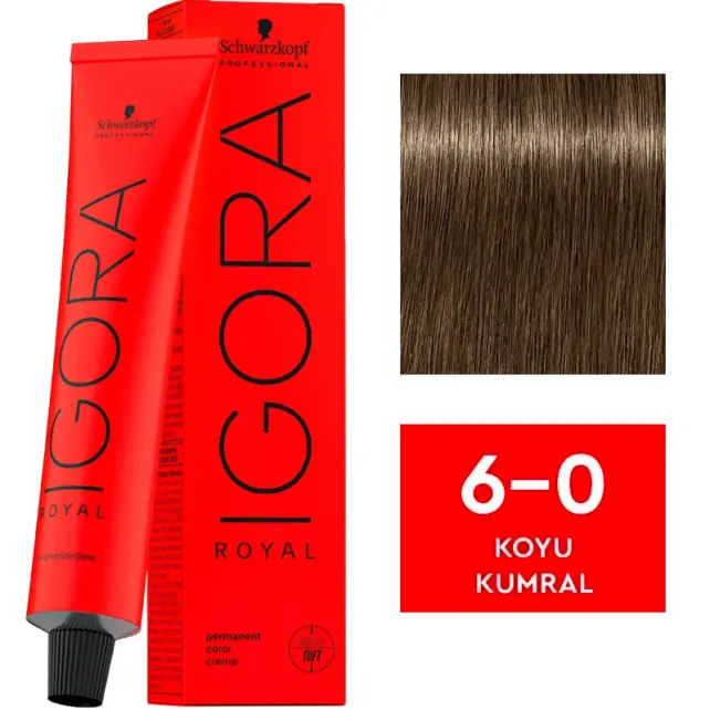 Igora Royal Permanet Color Creme - Saç Boyası No: 6-0 Koyu Kumral 60ml - 1