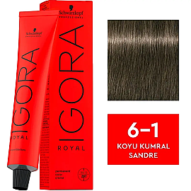 Igora Royal Permanet Color Creme - Saç Boyası No: 6-1 Koyu Kumral Sandre 60ml - Igora