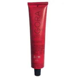 Igora Royal Permanet Color Creme - Saç Boyası No: 6-16 Koyu Küllü Kızıl Kumral 60ml - Igora