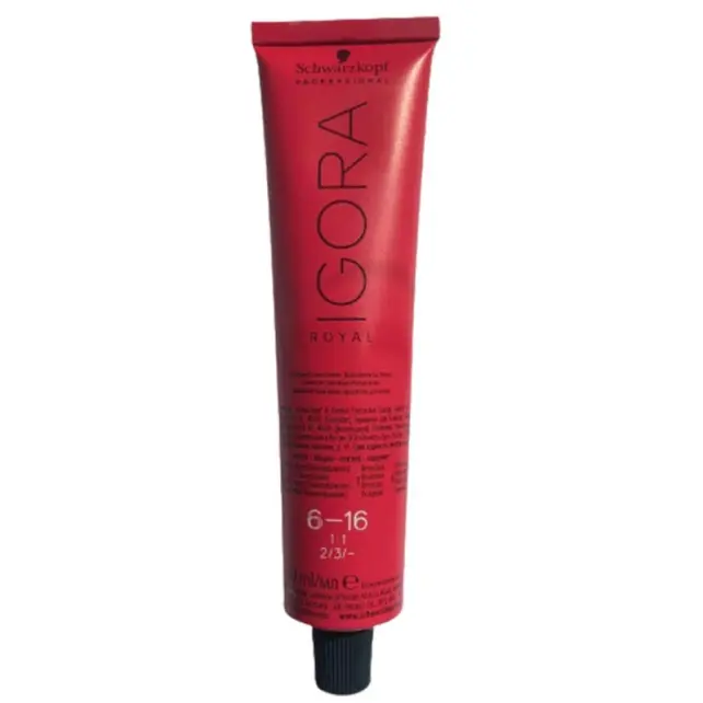 Igora Royal Permanet Color Creme - Saç Boyası No: 6-16 Koyu Küllü Kızıl Kumral 60ml - 1