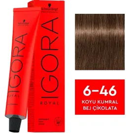 Igora Royal Permanet Color Creme - Saç Boyası No: 6-46 Koyu Kumral Bej Çikolata 60ml - 1