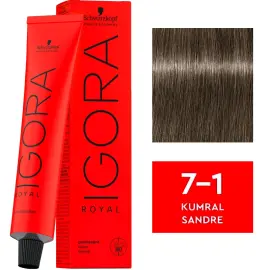 Igora Royal Permanet Color Creme - Saç Boyası No: 7-1 Kumral Sandre 60ml - 1