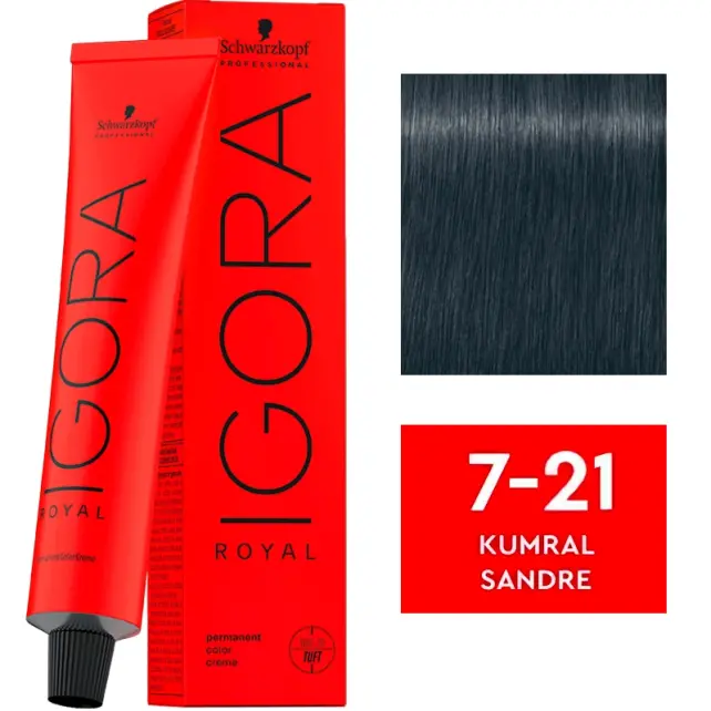Igora Royal Permanet Color Creme - Saç Boyası No: 7-21 Kumral Sandre 60ml - 1