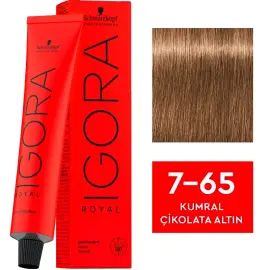 Igora Royal Permanet Color Creme - Saç Boyası No: 7-65 Kumral Çikolata Altın 60ml - 1