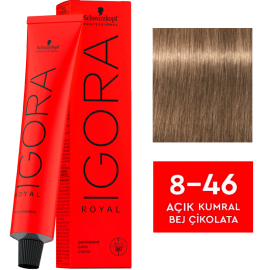 Igora Royal Permanet Color Creme - Saç Boyası No: 8-46 Açık Kumral Bej Çikolata 60ml - Igora