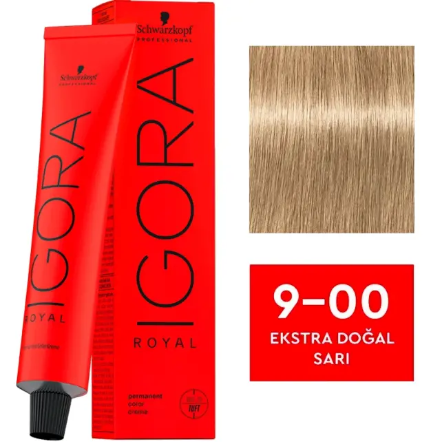 Igora Royal Permanet Color Creme - Saç Boyası No: 9-00 Sarı Ekstra Doğal 60ml - 1