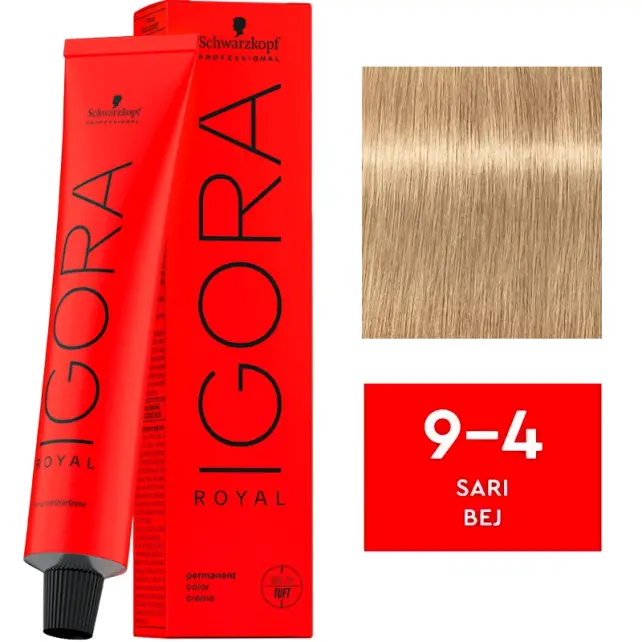 Igora Royal Permanet Color Creme - Saç Boyası No: 9-4 Sarı Bej 60ml - 1
