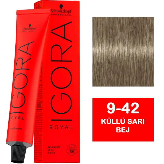 Igora Royal Permanet Color Creme - Saç Boyası No: 9-42 Küllü Sarı Bej 60ml - 1