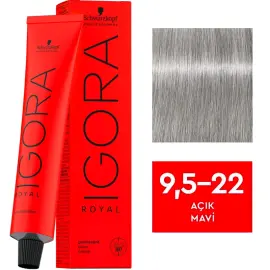 Igora Royal Permanet Color Creme - Saç Boyası No: 9,5-22 Açık Mavi 60ml - Igora