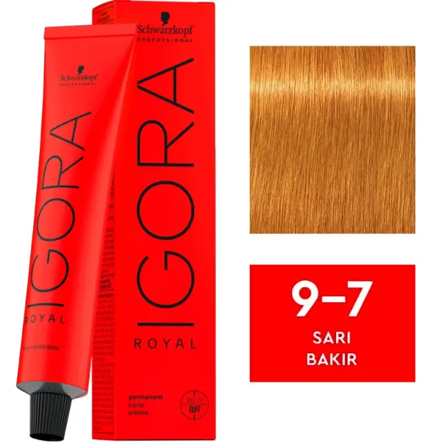 Igora Royal Permanet Color Creme - Saç Boyası No: 9-7 Sarı Bakır 60ml - 1