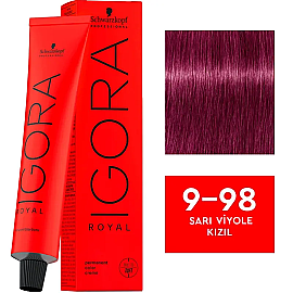 Igora Royal Permanet Color Creme - Saç Boyası No: 9-98 Sarı Viyole Kızıl 60ml - Igora