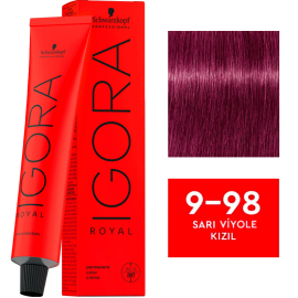 Igora Royal Permanet Color Creme - Saç Boyası No: 9-98 Sarı Viyole Kızıl 60ml - Igora