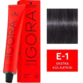Igora Royal Permanet Color Creme - Saç Boyası No: E-1 Ekstra Kül Katkısı 60ml - 1