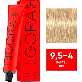 Igora Royal Permanet Color Creme - Tüp Saç Boyası No: 9,5-4 Pastel Bej 60ml - Igora