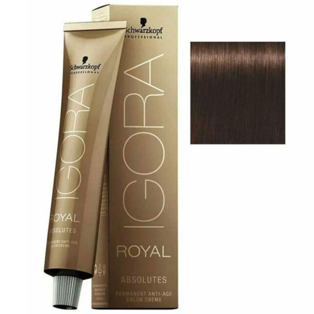 Igora Royal Absolutes Permanet Anti Age Saç Boyası No: 4-60 Kahve Doğal Çikolata 60ml Igora Royal Absolutes Permanet Anti Age Saç Boyası No: 4-60 Kahve Doğal Çikolata 60ml