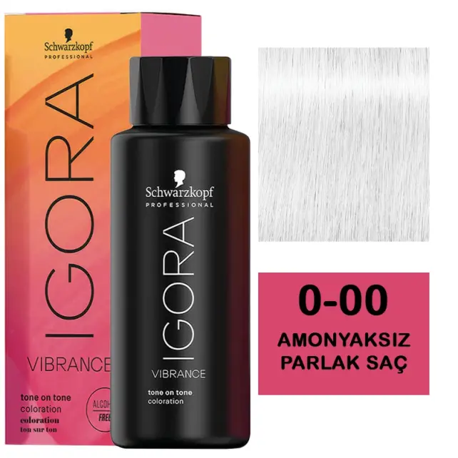 Igora Vibrance Tone On Tone Coloration - Saç Boyası Clear No: 0-00 Amonyaksız Parlak Saç 60ml - 1