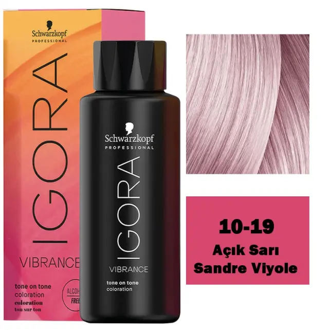 Igora Vibrance Tone On Tone Coloration - Saç Boyası No: 10-19 Sandre Violet Soft Toner 60ml - 1