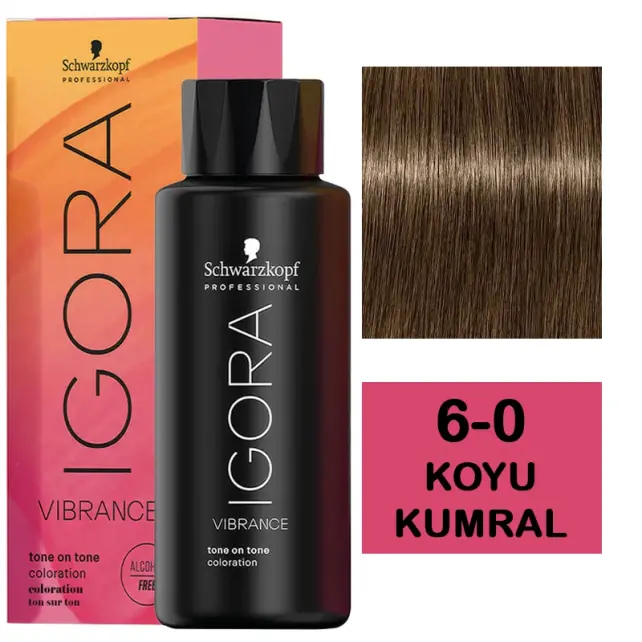 Igora Vibrance Tone On Tone Coloration - Saç Boyası No: 6-0 Koyu Kumral 60ml - 1