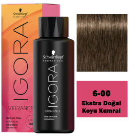 Igora Vibrance Tone On Tone Coloration - Saç Boyası No: 6-00 Koyu Kumral Ekstra Doğal 60ml - Igora