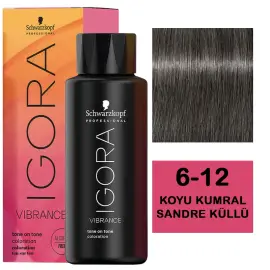 Igora Vibrance Tone On Tone Coloration - Saç Boyası No: 6-12 Koyu Kumral Sandre Küllü 60ml - 1