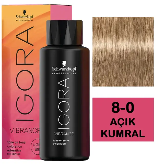Igora Vibrance Tone On Tone Coloration - Saç Boyası No: 8-0 Açık Kumral 60ml - 1